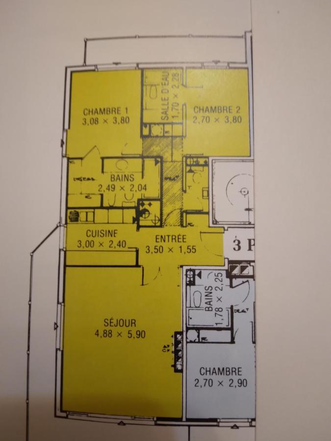 Grand 3 Pieces 82 M2 4P Plus 2-3P , 150M Plage Deauville Exterior photo